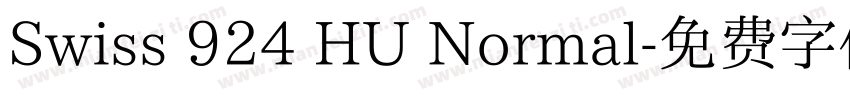 Swiss 924 HU Normal字体转换